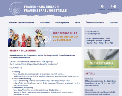 Frauenhaus und Beratungsstelle für Frauen in Gewalt- und Krisensituationen in Erbach Frauenhaus und Beratungsstelle für Frauen in Gewalt- und Krisensituationen in Erbach