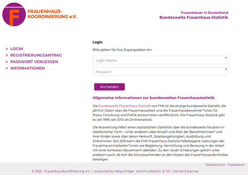 Frauenhaus-Statistik der Frauenhauskoordinierung e.V.
